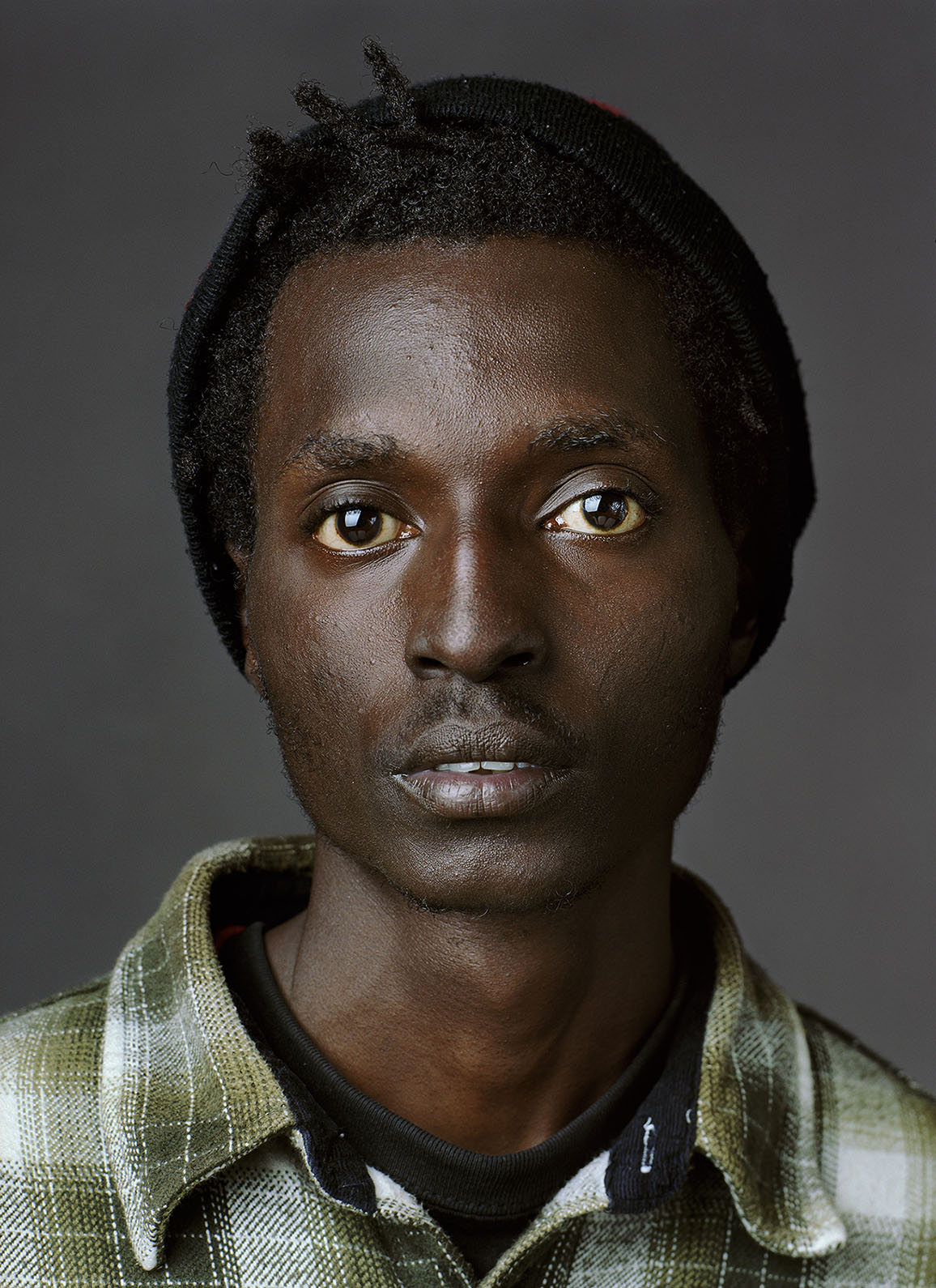USA. "Down and Out in the South": Studio portraits of homeless people in Atlanta (GA), Columbia (SC) and the Mississippi Delta.  Knitzer (b. Nairobi, Kenya, 1987), photographed in Atlanta GA., april 2011.