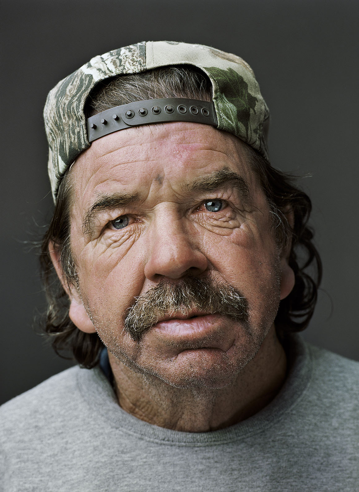 USA. "Down and Out in the South": Studio portraits of homeless people in Atlanta (GA), Columbia (SC) and the Mississippi Delta.  Jesse (b. Gadsden, AL, 1954), photographed in Columbia, SC, September-October 2010. 