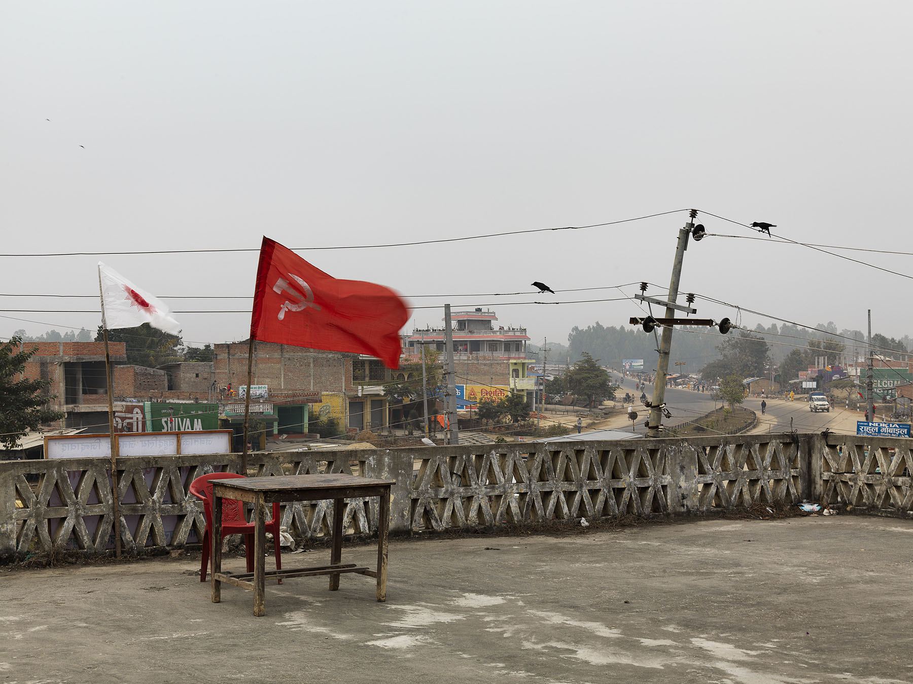 Nepal, communism. Communist Party of Nepal (Unified Marxist Leninist), aka CPN (UML): district office in Danusha, Janakpur zone.
CPN (UML) came second (after Nepali Congress) in the 2013 Constituent Assembly elections, with 175 out of 575 elected seats.