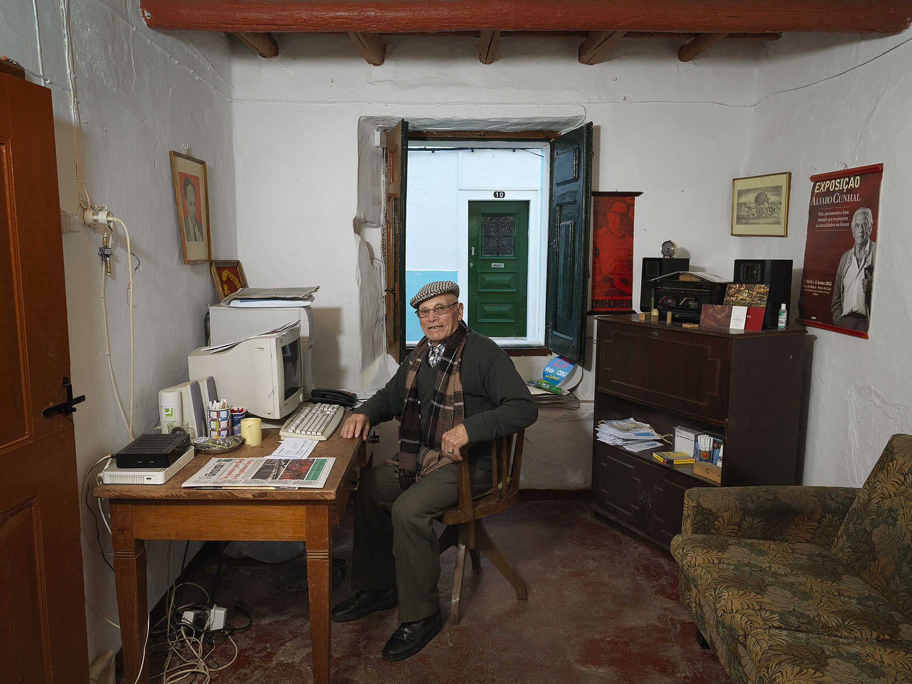 Portugal, communism. Partido Comunista Português: Activist Rodrigo Jose de Silva in the party office in Borba, Alentejo.